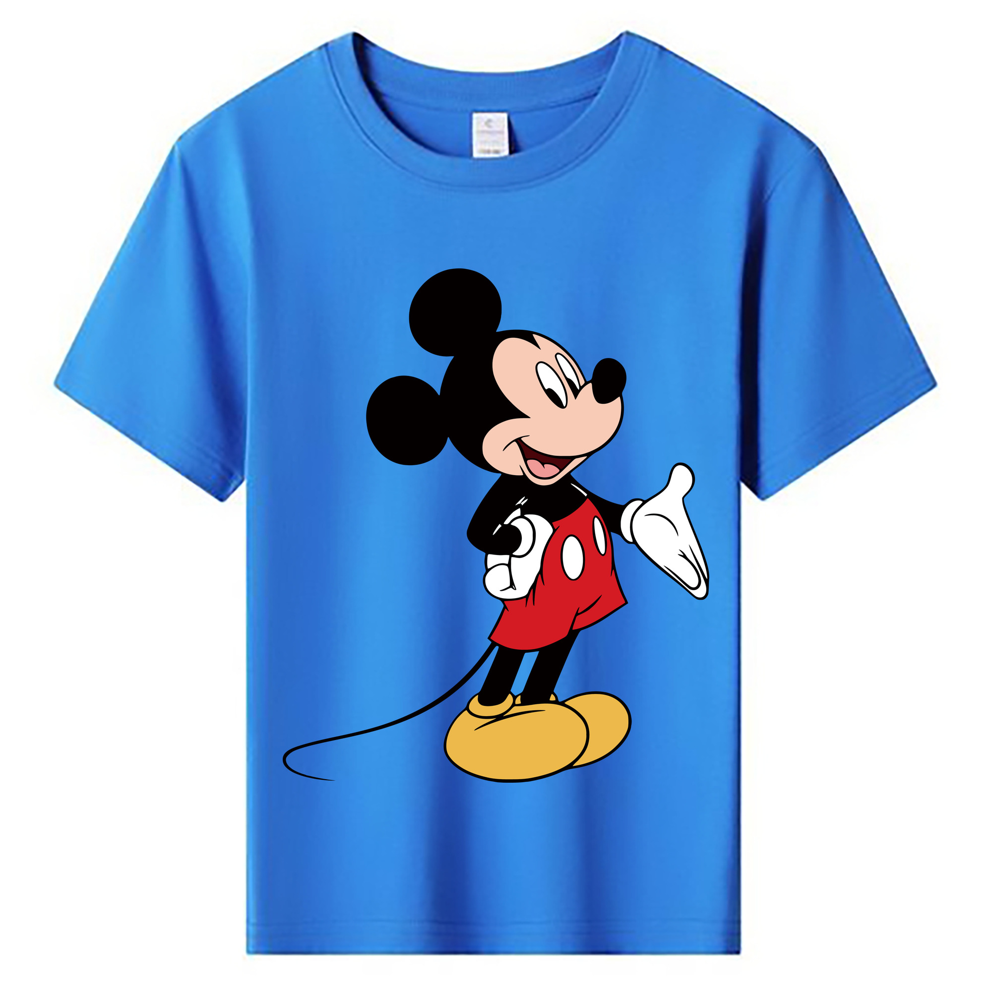 ミッキーマウス Mickey Mouse 綿100％キッズTシャツ（フロントプリント）
